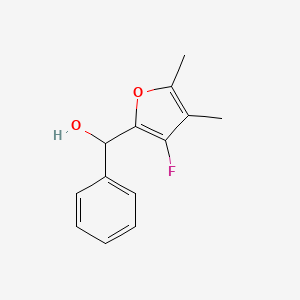 molecular formula C13H13FO2 B11799338 (3-Fluoro-4,5-dimethylfuran-2-yl)(phenyl)methanol 