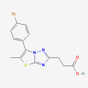 3-(6-(4-Bromophenyl)-5-methylthiazolo[3,2-b][1,2,4]triazol-2-yl)propanoic acid