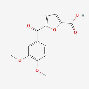 molecular formula C14H12O6 B11799418 5-(3,4-Dimethoxybenzoyl)furan-2-carboxylicacid 