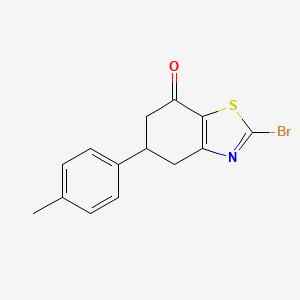 molecular formula C14H12BrNOS B11799465 2-Bromo-5-(p-tolyl)-5,6-dihydrobenzo[d]thiazol-7(4H)-one 