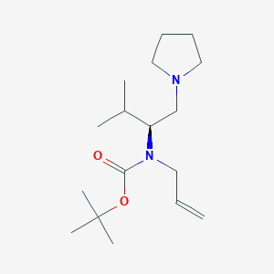 molecular formula C17H32N2O2 B11799504 (S)-Tert-butyl allyl(3-methyl-1-(pyrrolidin-1-YL)butan-2-YL)carbamate 