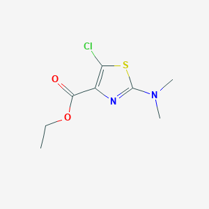 molecular formula C8H11ClN2O2S B11799558 Ethyl 5-chloro-2-(dimethylamino)thiazole-4-carboxylate 