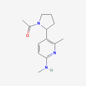 molecular formula C13H19N3O B11799619 1-(2-(2-Methyl-6-(methylamino)pyridin-3-yl)pyrrolidin-1-yl)ethanone 