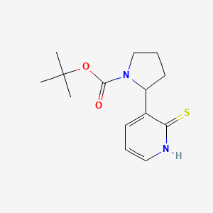 molecular formula C14H20N2O2S B11799626 tert-Butyl 2-(2-thioxo-1,2-dihydropyridin-3-yl)pyrrolidine-1-carboxylate 