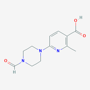 molecular formula C12H15N3O3 B11799673 6-(4-Formylpiperazin-1-yl)-2-methylnicotinicacid 