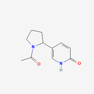 molecular formula C11H14N2O2 B11799674 5-(1-Acetylpyrrolidin-2-yl)pyridin-2(1H)-one 