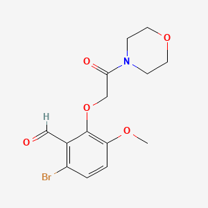 6-Bromo-3-methoxy-2-(2-morpholino-2-oxoethoxy)benzaldehyde