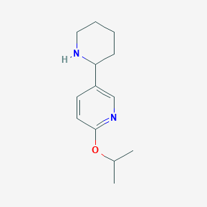 molecular formula C13H20N2O B11799678 2-Isopropoxy-5-(piperidin-2-yl)pyridine 