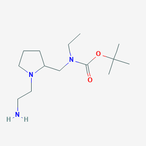 molecular formula C14H29N3O2 B11799699 [1-(2-Amino-ethyl)-pyrrolidin-2-ylmethyl]-ethyl-carbamic acid tert-butyl ester 