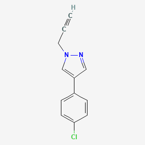 molecular formula C12H9ClN2 B11799701 4-(4-Chlorophenyl)-1-(prop-2-yn-1-yl)-1H-pyrazole 