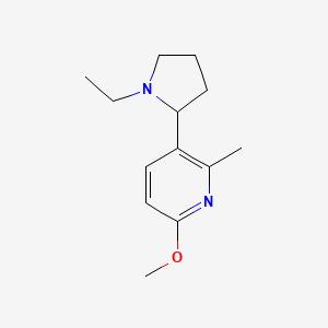 molecular formula C13H20N2O B11799725 3-(1-Ethylpyrrolidin-2-yl)-6-methoxy-2-methylpyridine 