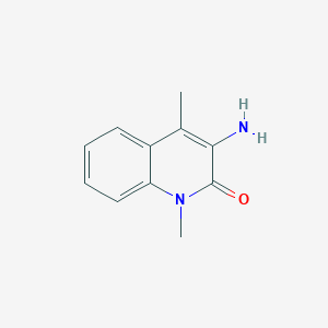 molecular formula C11H12N2O B11799733 3-Amino-1,4-dimethylquinolin-2(1H)-one 