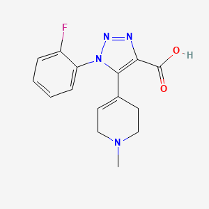 molecular formula C15H15FN4O2 B11799751 1-(2-Fluorophenyl)-5-(1-methyl-1,2,3,6-tetrahydropyridin-4-yl)-1H-1,2,3-triazole-4-carboxylic acid 