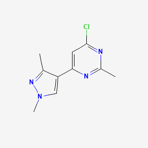 4-Chloro-6-(1,3-dimethyl-1H-pyrazol-4-yl)-2-methylpyrimidine