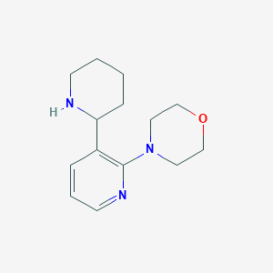 molecular formula C14H21N3O B11799812 4-(3-(Piperidin-2-yl)pyridin-2-yl)morpholine 