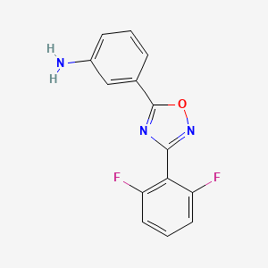 molecular formula C14H9F2N3O B11799819 3-(3-(2,6-Difluorophenyl)-1,2,4-oxadiazol-5-yl)aniline 