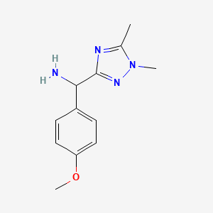 (1,5-Dimethyl-1H-1,2,4-triazol-3-yl)(4-methoxyphenyl)methanamine