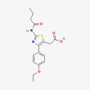 2-(2-Butyramido-4-(4-ethoxyphenyl)thiazol-5-yl)acetic acid