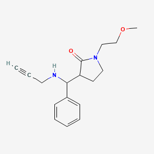 1-(2-Methoxyethyl)-3-(phenyl(prop-2-yn-1-ylamino)methyl)pyrrolidin-2-one