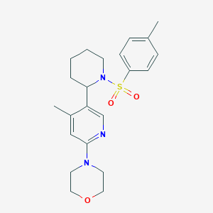 4-(4-Methyl-5-(1-tosylpiperidin-2-yl)pyridin-2-yl)morpholine