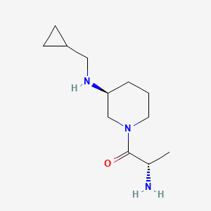 molecular formula C12H23N3O B11799883 (S)-2-Amino-1-((S)-3-((cyclopropylmethyl)amino)piperidin-1-yl)propan-1-one 