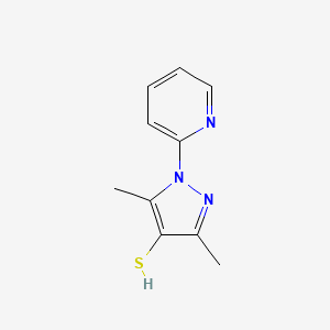 molecular formula C10H11N3S B11799913 3,5-Dimethyl-1-(pyridin-2-yl)-1H-pyrazole-4-thiol 