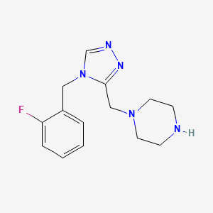 1-((4-(2-Fluorobenzyl)-4H-1,2,4-triazol-3-yl)methyl)piperazine