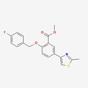 Methyl 2-((4-fluorobenzyl)oxy)-5-(2-methylthiazol-4-yl)benzoate