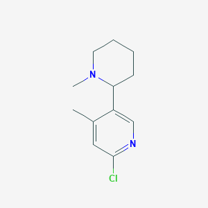 2-Chloro-4-methyl-5-(1-methylpiperidin-2-yl)pyridine