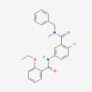 molecular formula C24H23ClN2O3 B1179997 N-benzyl-2-chloro-5-[(2-ethoxybenzoyl)amino]-N-methylbenzamide 