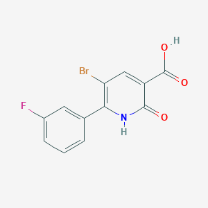 5-Bromo-6-(3-fluorophenyl)-2-oxo-1,2-dihydropyridine-3-carboxylic acid