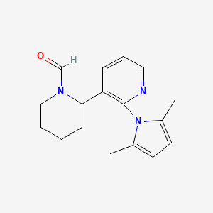 2-(2-(2,5-Dimethyl-1H-pyrrol-1-yl)pyridin-3-yl)piperidine-1-carbaldehyde