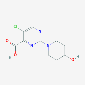 5-Chloro-2-(4-hydroxypiperidin-1-yl)pyrimidine-4-carboxylic acid