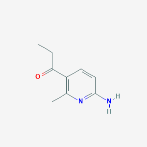 molecular formula C9H12N2O B11800028 1-(6-Amino-2-methylpyridin-3-yl)propan-1-one 