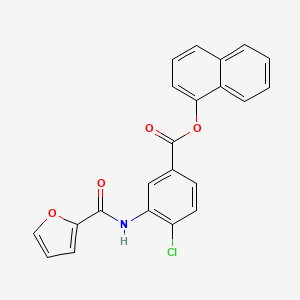molecular formula C22H14ClNO4 B1180011 1-Naphthyl 4-chloro-3-(2-furoylamino)benzoate 