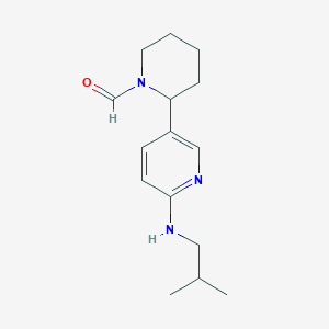 2-(6-(Isobutylamino)pyridin-3-yl)piperidine-1-carbaldehyde