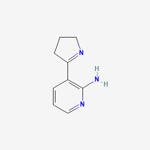 molecular formula C9H11N3 B11800186 3-(3,4-Dihydro-2H-pyrrol-5-yl)pyridin-2-amine 