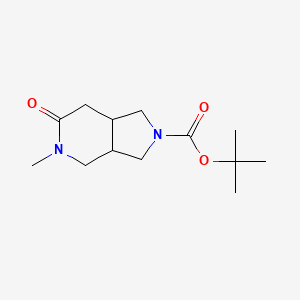 molecular formula C13H22N2O3 B11800200 tert-Butyl 5-methyl-6-oxohexahydro-1H-pyrrolo[3,4-c]pyridine-2(3H)-carboxylate 