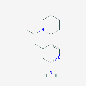 5-(1-Ethylpiperidin-2-yl)-4-methylpyridin-2-amine