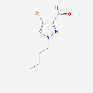 molecular formula C9H13BrN2O B11800298 4-Bromo-1-pentyl-1H-pyrazole-3-carbaldehyde 