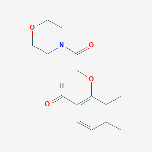 molecular formula C15H19NO4 B11800316 3,4-Dimethyl-2-(2-morpholino-2-oxoethoxy)benzaldehyde 