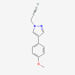 molecular formula C13H12N2O B11800345 4-(4-Methoxyphenyl)-1-(prop-2-yn-1-yl)-1H-pyrazole 