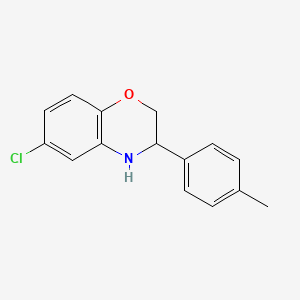 molecular formula C15H14ClNO B11800359 6-Chloro-3-(p-tolyl)-3,4-dihydro-2H-benzo[b][1,4]oxazine 