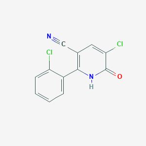 5-Chloro-2-(2-chlorophenyl)-6-oxo-1,6-dihydropyridine-3-carbonitrile