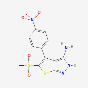 5-(Methylsulfonyl)-4-(4-nitrophenyl)-1H-thieno[2,3-c]pyrazol-3-amine