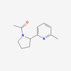 molecular formula C12H16N2O B11800491 1-(2-(6-Methylpyridin-2-yl)pyrrolidin-1-yl)ethanone 