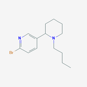 molecular formula C14H21BrN2 B11800503 2-Bromo-5-(1-butylpiperidin-2-yl)pyridine 