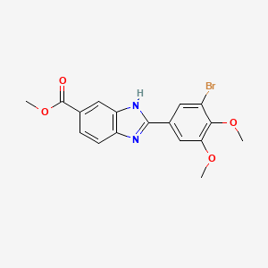 Methyl 2-(3-bromo-4,5-dimethoxyphenyl)-1H-benzo[d]imidazole-6-carboxylate