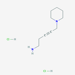 molecular formula C10H20Cl2N2 B11800551 5-(Piperidin-1-yl)pent-3-yn-1-amine dihydrochloride 