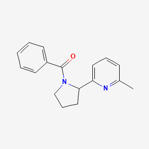 molecular formula C17H18N2O B11800584 (2-(6-Methylpyridin-2-yl)pyrrolidin-1-yl)(phenyl)methanone 